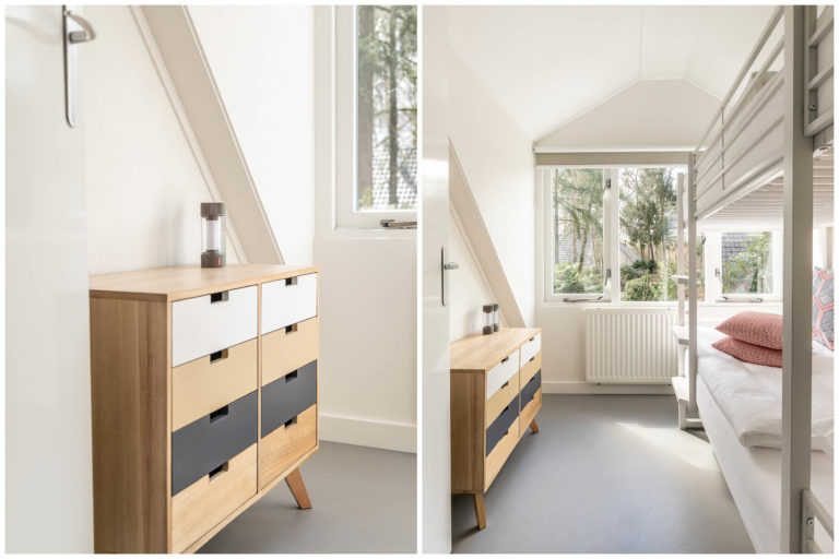 Woudstee Cornelia kleine slaapkamer met stapelbed