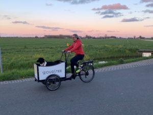 De WoudStee bakfiets voor onderhoud en bezorgen