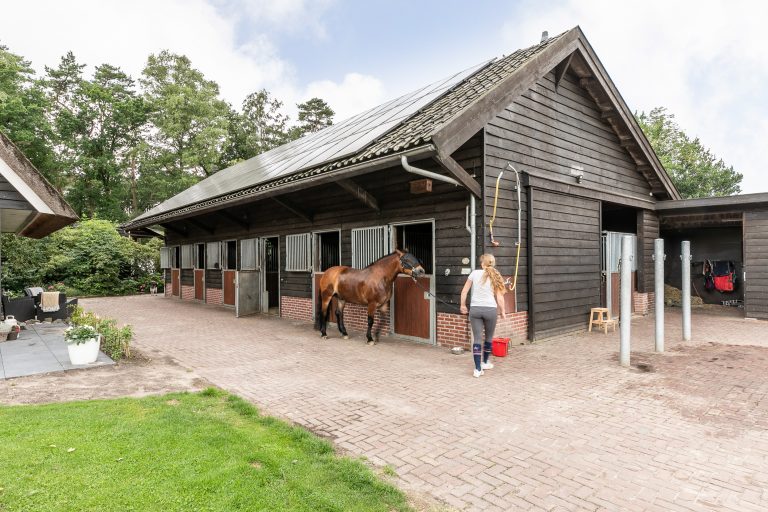 Antonia buitenkant paardenstallen bij Woudstee