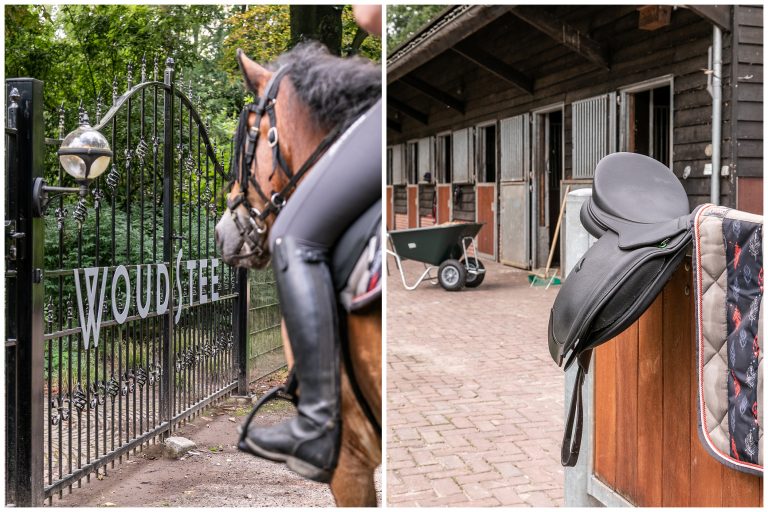 Antonia entree toegangshek bij Woudstee binnekomst met paard naar paardenstallen